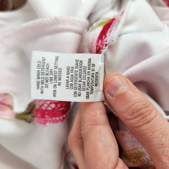 Studio One Womens 18 Sleeveless Floral Pink Roses Lace A-Line Dress Knee Length - Picture 13 of 13